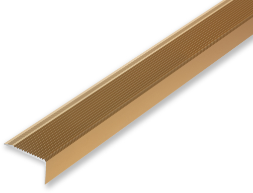 Preview: Treppenkantenwinkel 50 x 28 mm gold ungebohrt